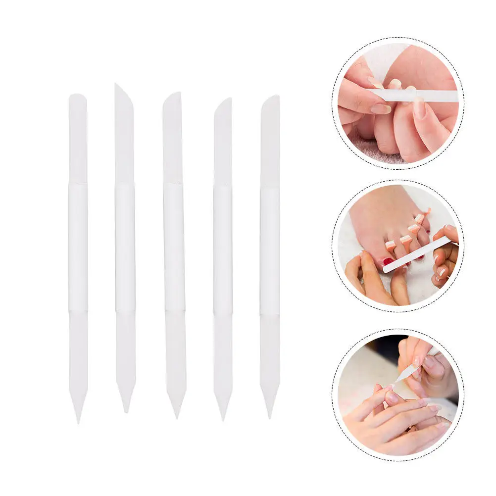 

Набор из 5 стеклянных пилок для ногтей, двусторонние хрустальные буферы для натуральных и искусственных ногтей, инструмент для маникюра в салоне, для гладкой формовки и здорового состояния ногтей