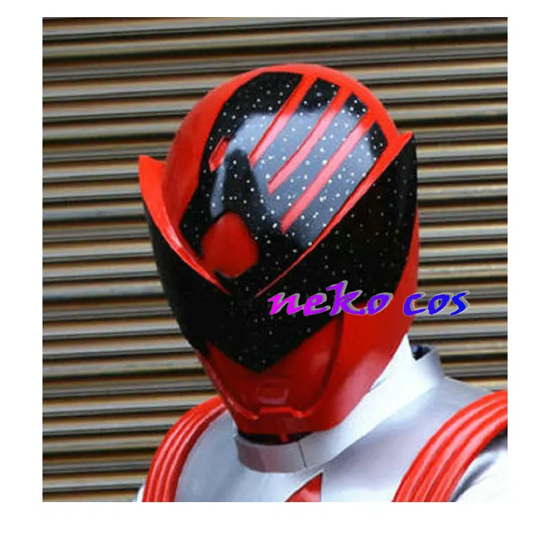 

nekocos UCHU SENTAI KYURANGER Lucky/Shishi Red‌ Helmet Mask Resin Cosplay costume Props Toy Gift Halloween Role Play