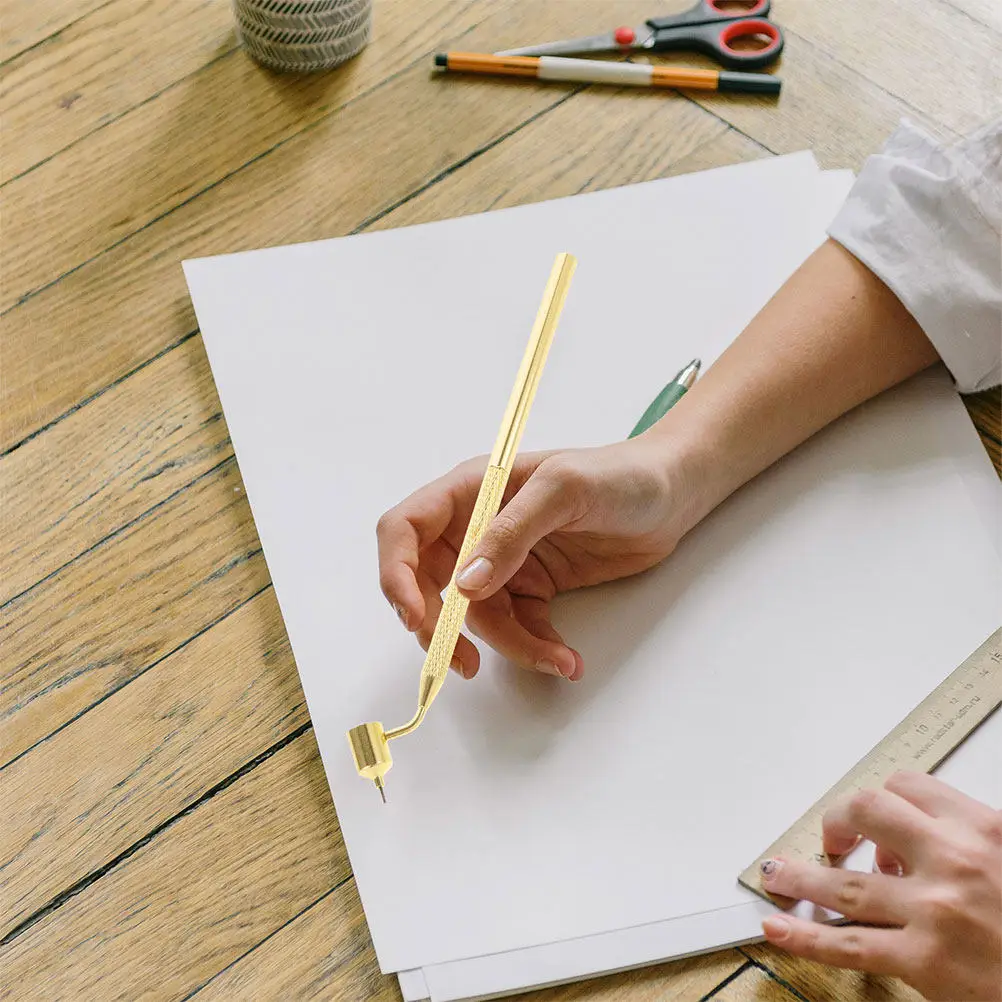 

Прецизионная ручка-аппликатор для жидкостей, наклонная металлическая ручка для нанесения краски, для ремонта царапин на автомобиле, DIY-проектов, рисования, каллиграфии, тонких линий