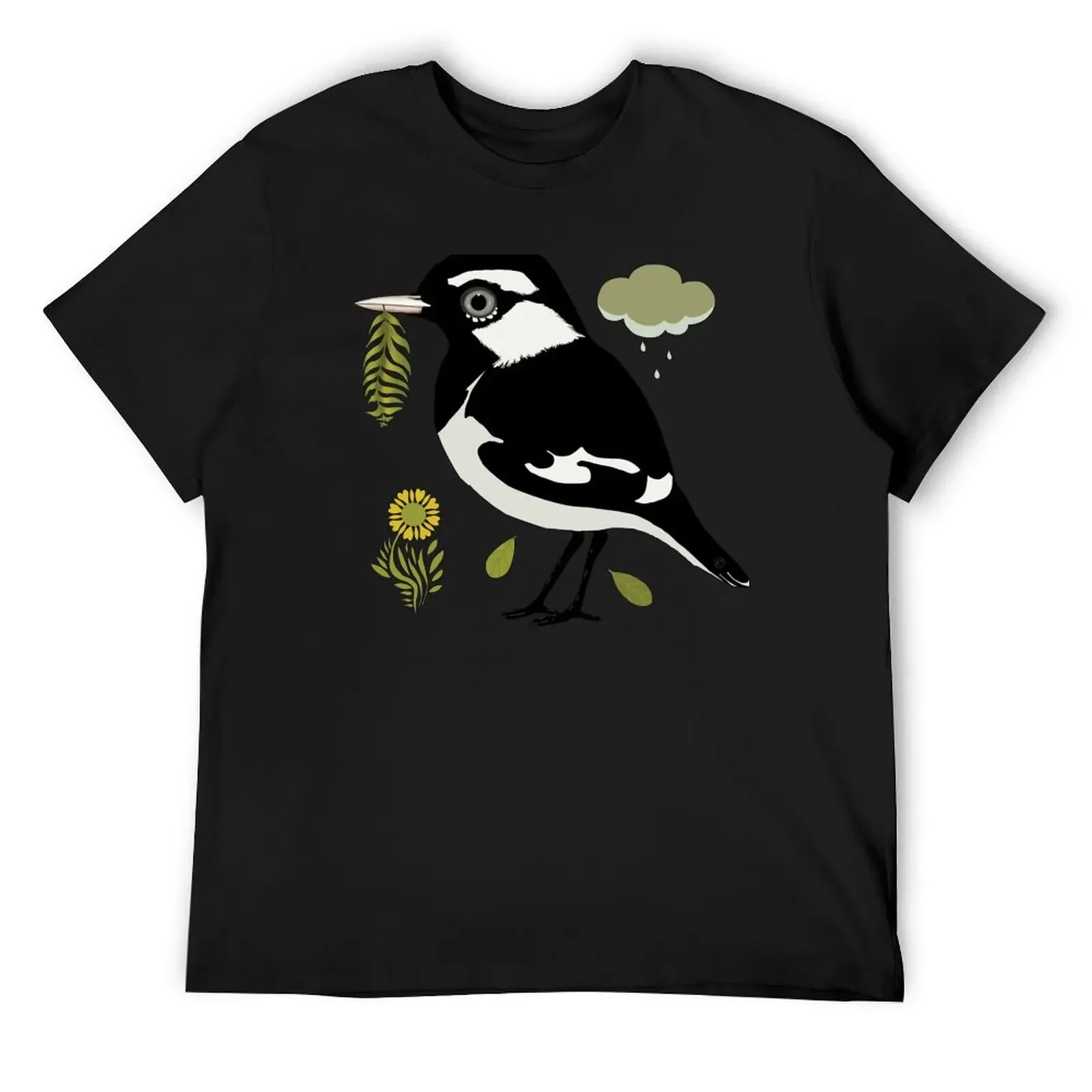 

Magpie Lark T-Shirt blanks summer top designer shirts kawaii clothes men graphic t shirts