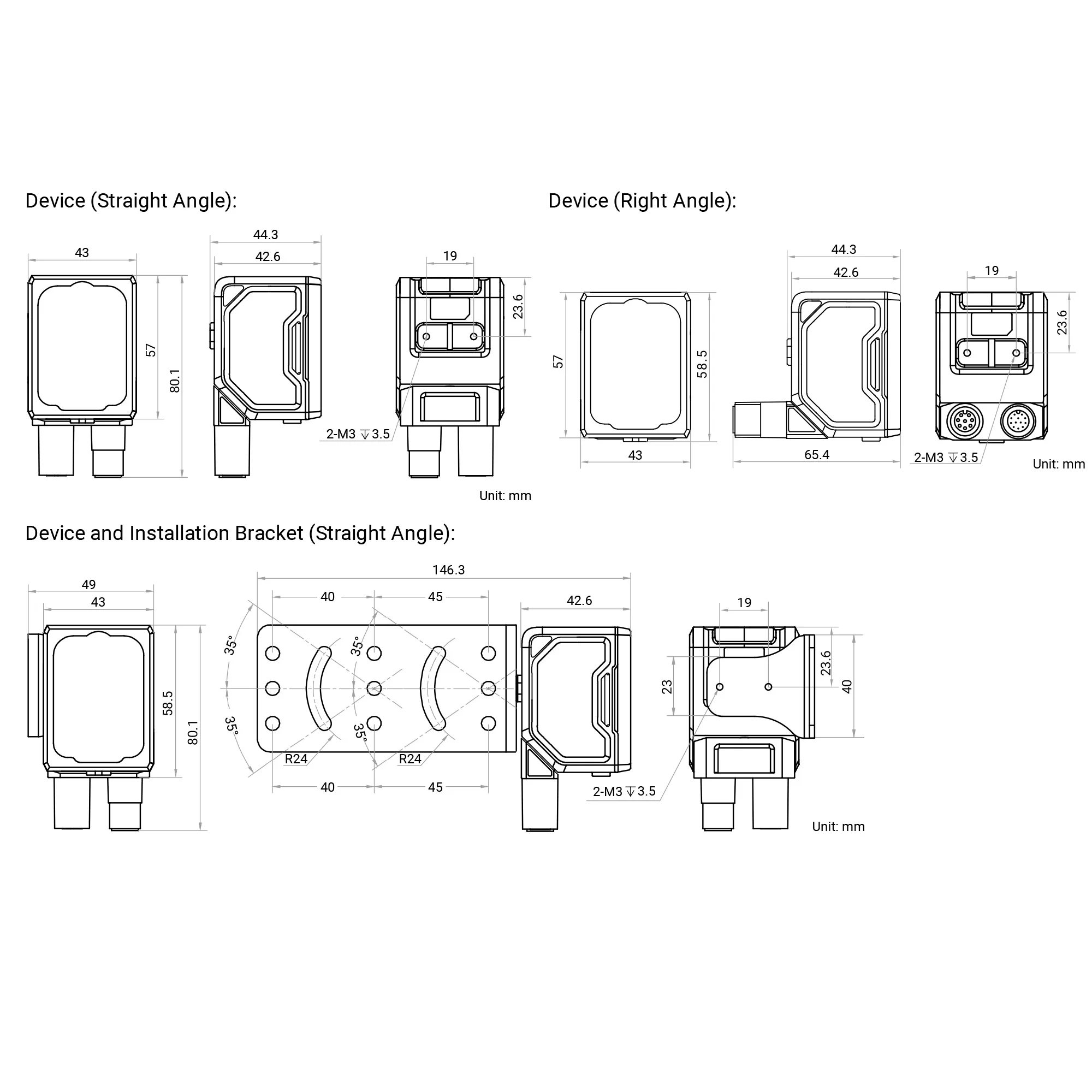 HIKROBOT-Sensor de visión de máquina de automatización de obturador Global, Mono CMOS de 5MP, cámara inteligente Industrial, MV-SC3050XM