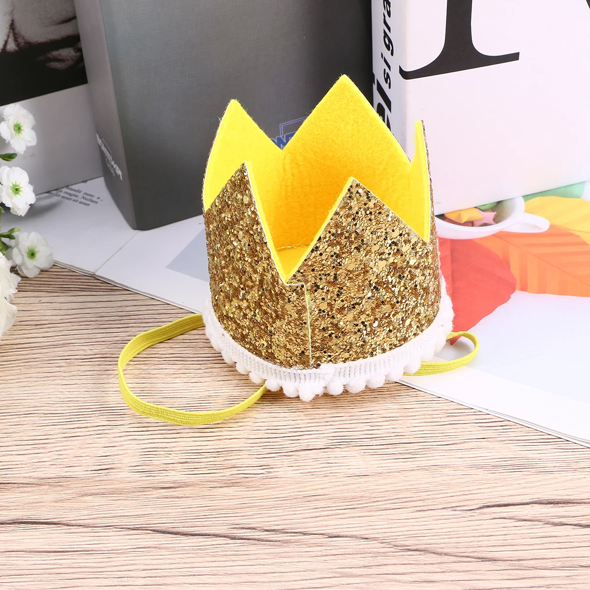 

Rainbow Crown Kids Hats Birthday Cap Lightweight Fabric Photo Prop Gifts Baby Shower Party Hats Decorations