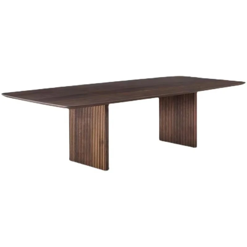 

Solid wood dining table luxury modern hotel furniture wooden square dining table and chair set