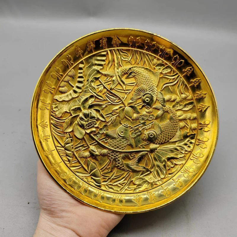 

There Are More than Antique Pure Copper Large Plates Every Year16cm Factory Wholesale Relief Crafts Home Desktop Ornaments