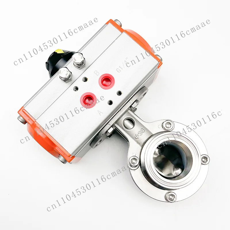 304 stainless steel pneumatic quick-loading butterfly valve sanitary grade 316 disc valve quick-opening valve aluminum alloy
