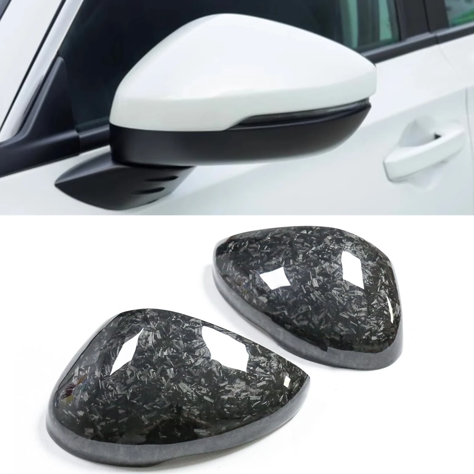 

Mirror Cover For Honda Civic 11th 2022-2023 Forged Carbon Fiber Exterior Side Rear View Caps Rearview Shell Replacement Clip On