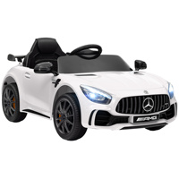 Aiyaplay Electric Car for Children +3 Years Mercedes-Benz Amg Gtr White