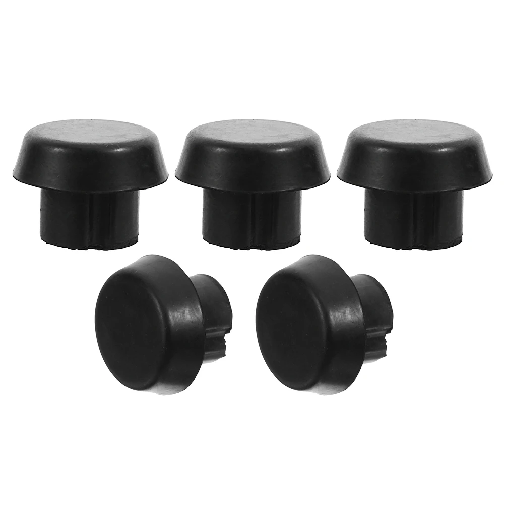 

5 Pcs Billiard Cue Accessories End Plug American Style Cap Replacement Abs Stopper Accessory.