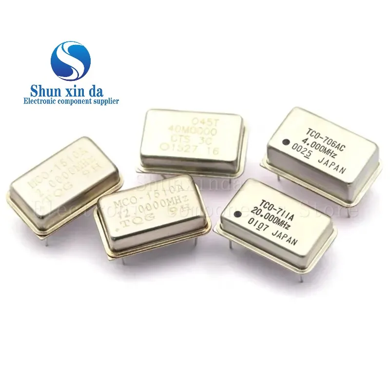 5PCS Rectangular active crystal oscillator 1M 4.000 8.000 2m 6m 10m 11.0592m 12m 16m 20m 22.1184m 24M 25M 27M 30M 40 50M 100 MHZ