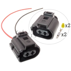 1 Set 2 Ways AC Assembly Car MQB Platform Brake Sub Pump Wire Plug1717692-5 1717692 6X0973722G Automobile Electrical Socket