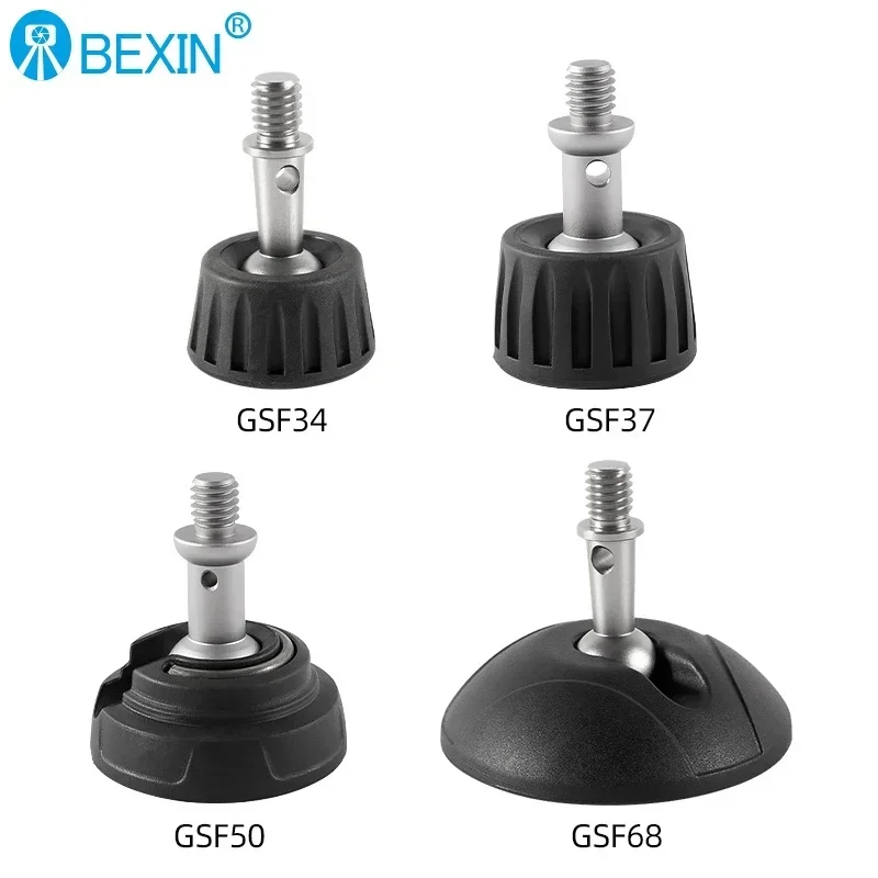 BEXIN 34/37/50/68mm Universal Anti-slip Rubber Foot Pad Feet Spike for Tripod Monopod 3/8