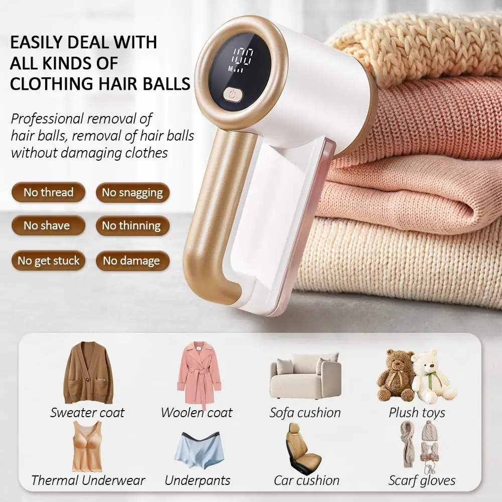 Lint Remover For Clothes USB Hair Ball Trimmer Portable Electric Lint Remover Clothes Sweater Fabric Shaver 3-Speed Hairball