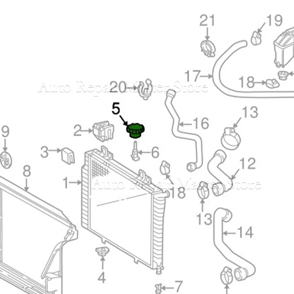غطاء المبرد لخزان توسيع المبرد لمرسيدس بنز A AMG GT B C CL CLA CLC E EVITO G GL ML Metris R S SL V 2105010615 #4
