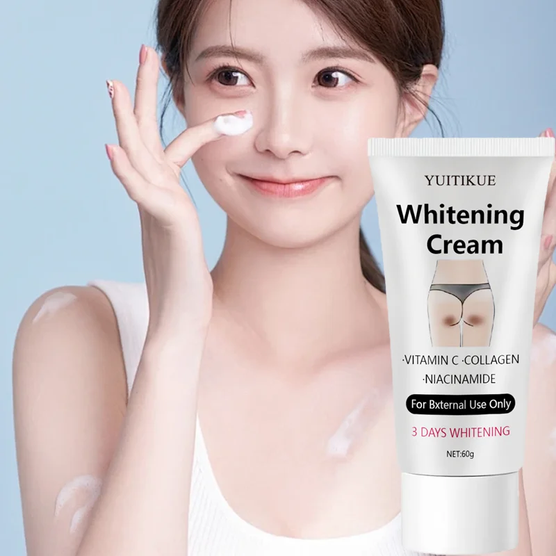 كريم تبييض الوجه والجسم من حليب الكولاجين، لوشن مبيض ومرطب للعناية بالبشرة