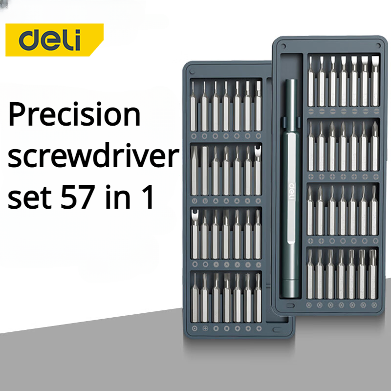  Deli  57 in 1 Magnetic Screwdriver Set Torx Bit Precision Screwdrivers Screw Driver for iPhone Smartphone Repair Tools Kit 
