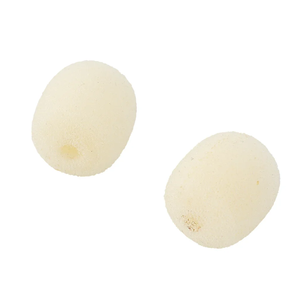 10 pezzi di copertura per parabrezza in schiuma per microfono per cuffie da gioco, microfono indossato, testa beige, sostituzione del cappuccio in spugna per microfono indossato