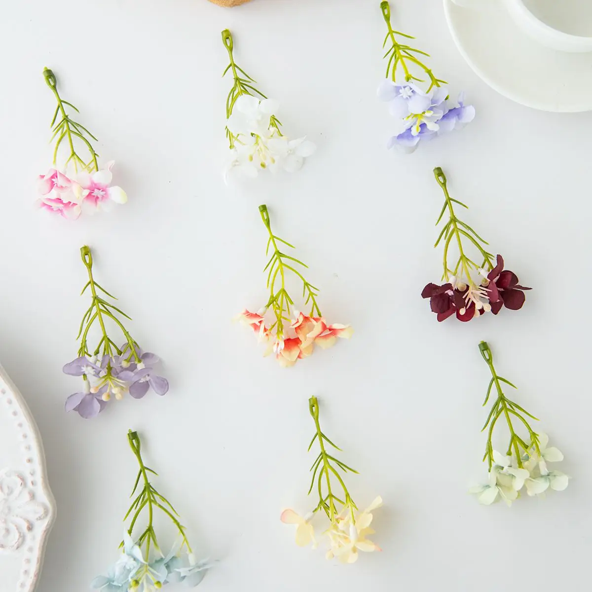 50/100 stücke Seide Künstliche Blumen Pflaumenblüte Diy Geschenk Pralinenschachtel Festival Home Zimmer Vase Festival Party Garten decor Hochzeit