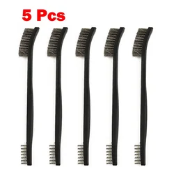 5 uds cepillo de mano cepillo de alambre de doble cabeza cepillo de limpieza de nailon de latón de acero 170mm para herramienta Manual de pulido de eliminación de óxido de Metal
