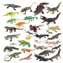 Realistic Reptile Animal Model Figurine Lizard Chameleon Crocodile Alligator Toy Figure Christmas Birthday Gift Party Favor