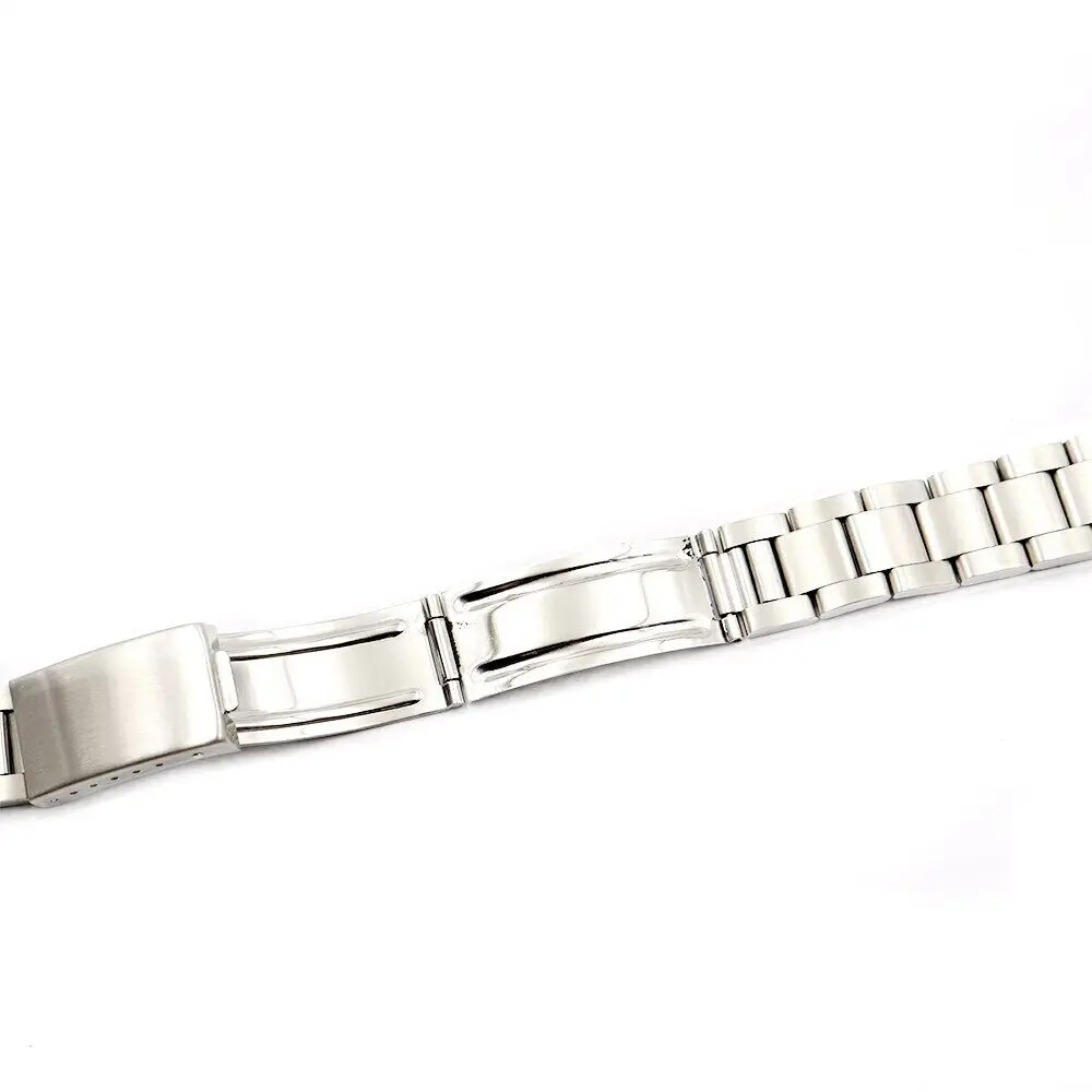 Carlywet 18 19 20mm 316L Steel Silver Strap Vintage Oyster Bracelet Watch Band For Seiko Tudor