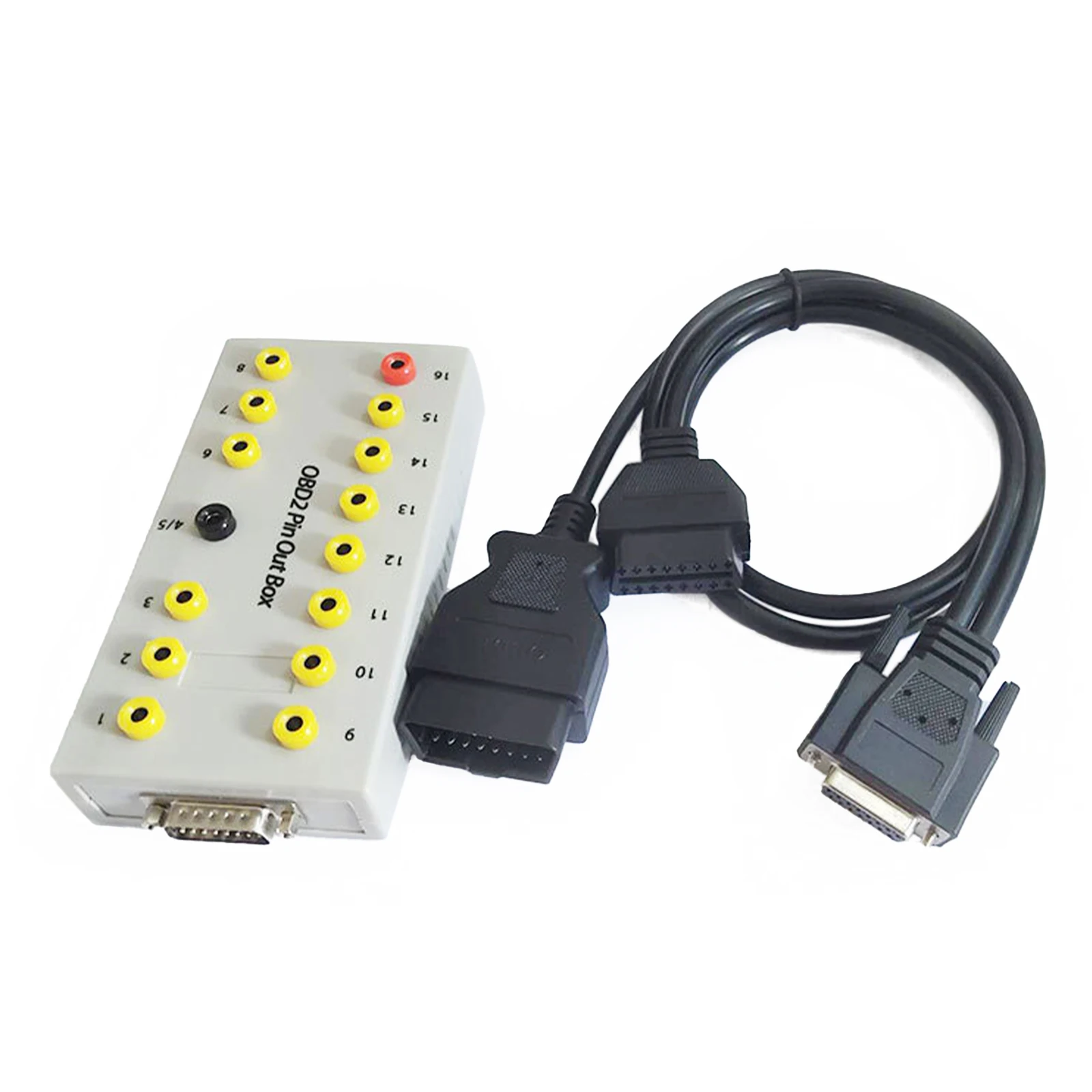 OBDII Pin Out Box Super Auto Car OBD 2 Break Out Box OBD2 Breakout Box OBD OBDII Protocol Detector Diagnostic Connector Detector