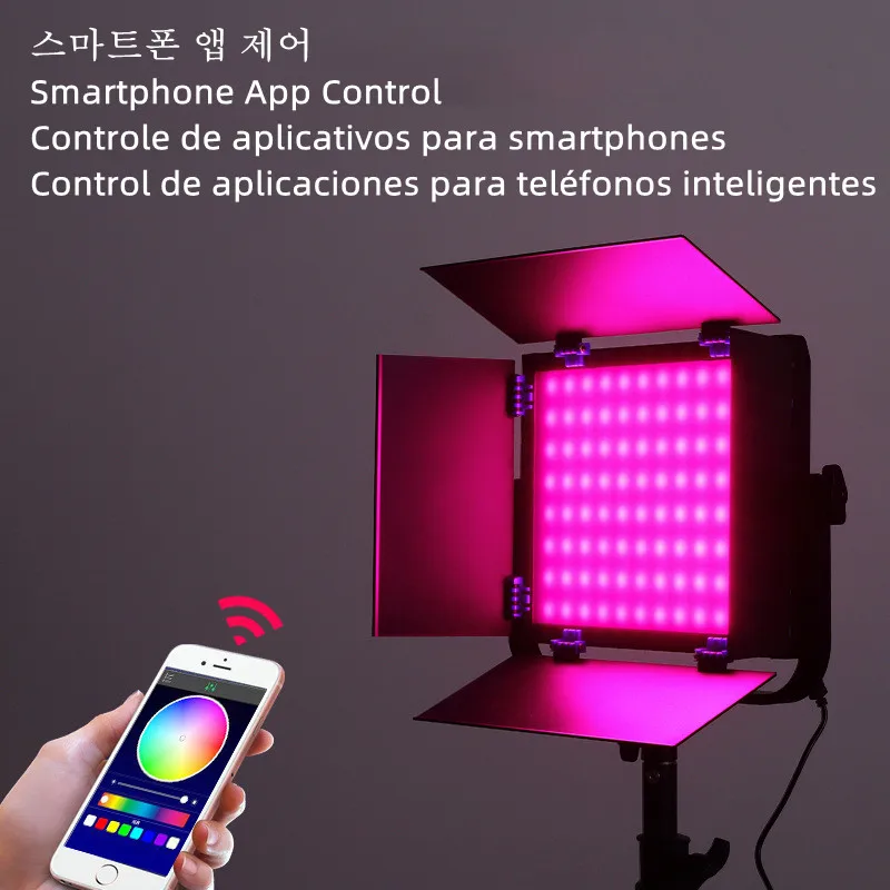 LED RGB Video Light Photography Fill Light 3200-5600K Dimmable With Warm Cold Bi-color CRI 95 for Studio Photography Video