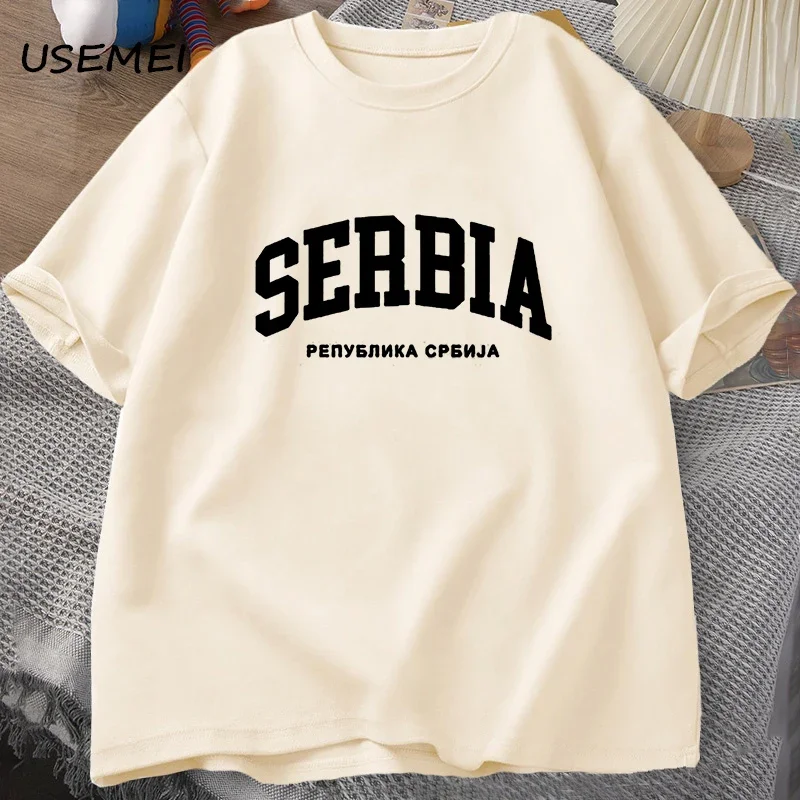 Republika Srbija T Shirt Men Summer Cotton Short Sleeve SERBIA T-shirt Harajuku Unisex T Shirt Man Clothing Printed T-shirt Tops