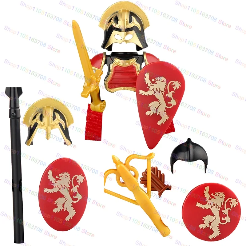 Bouclier de soldats romains médiévaux, accessoires, briques assemblées, blocs de construction éducatifs, figurines d'action, jouets, cadeau pour enfants