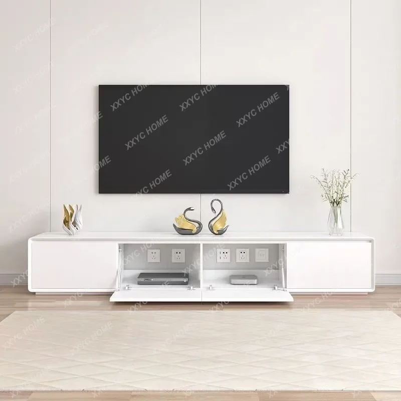 with drawers, black paint, living room TV cabinet, hollowed out on the back, turned down door, floor-to-ceiling TV cabinet