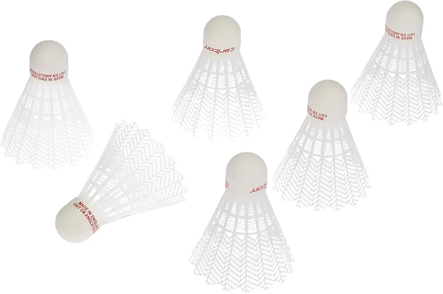 كرات الريشة T-800 متوسطة السرعة - رحلة متينة وممتصة لمباريات التدريب، بيضاء (أنبوب واحد)