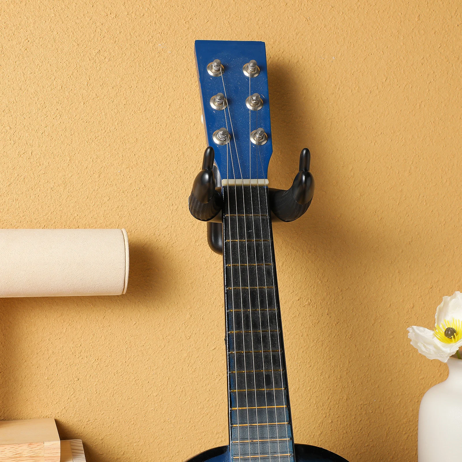 Cabide de parede para guitarra, suporte durável para guitarra, borda arredondada suave, rack de armazenamento, fácil instalação, gancho de parede para ukulele acústico elétrico