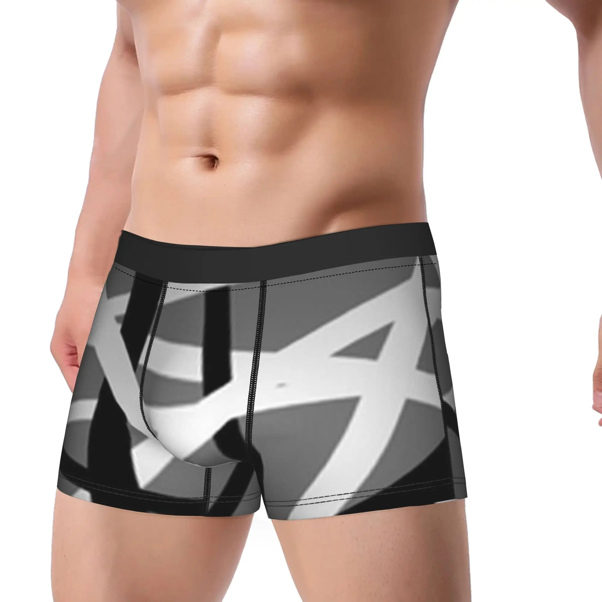 Van Halen Grey Sailing Underwear  Breathable Panties Printed Boxer Brief For Man Pouch Large Size Trunk