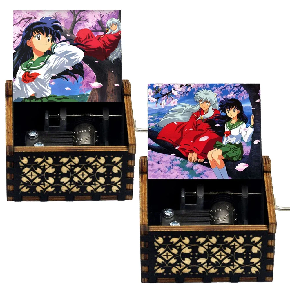 Anime InuYasha Black Music Box Melody To-love\'s-End Christmas Birthday Gifts For Lovers Lucky Mascot Office Desk Home Decoration