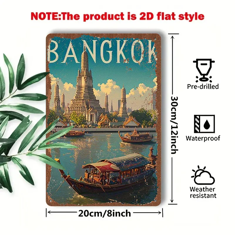 2D Flat - 1pc 2D [Flat] Metal Sign Vintage Tin Art 