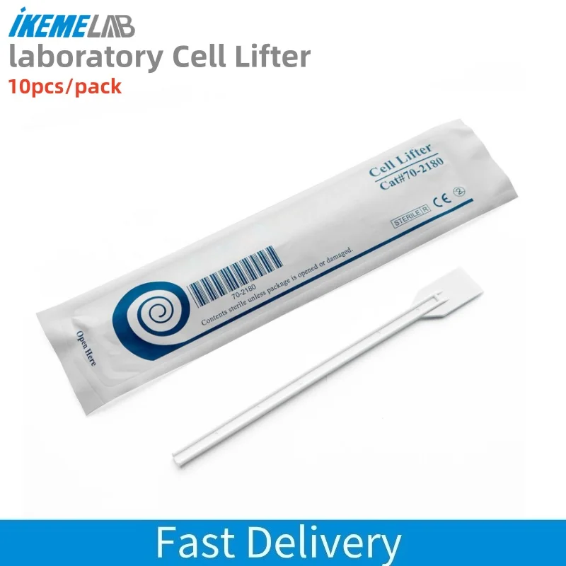IKEME 10pcs Lab Cell Lifter Sterile Individually Wrapped Petri Dish Multiwell Plate Cell Harvesting Lab Cell Culture Cell Lifter