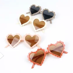 Heart Love Shaped Sunglasses for Children Boys Girls UV400 Eye Protection Sunglassese Summer Outdoor Beach Cute Eyewear for Kid