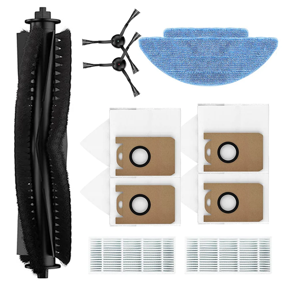 For Laresar For L6 for nex Compatible Vacuum Cleaner Parts Kit Main Roller Brush 4 Filter Bags 2 Side Brushes 2 Washable Mop