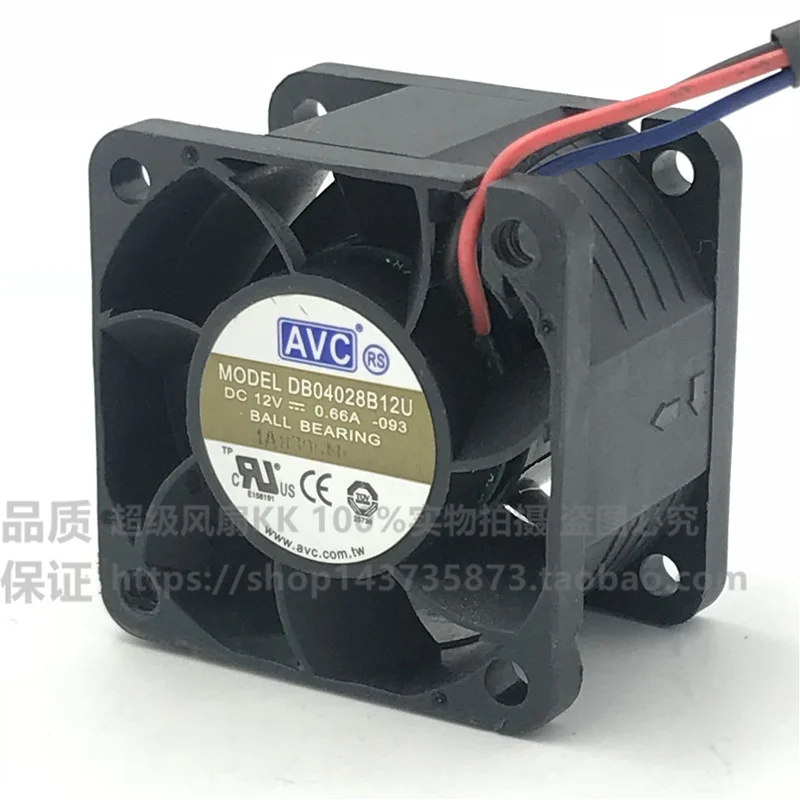 New CPU Cooler Fan for AVC DB04028B12U 12V 0.66A 4cm 4-wire PWM Fan 4028 40×40×28mm