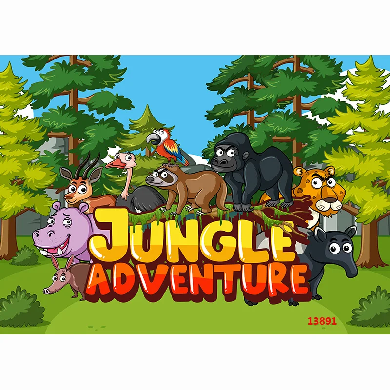 Elefante animale africano giraffa leone compleanno per bambini e fotografia neonato sfondo Prop FZ-01