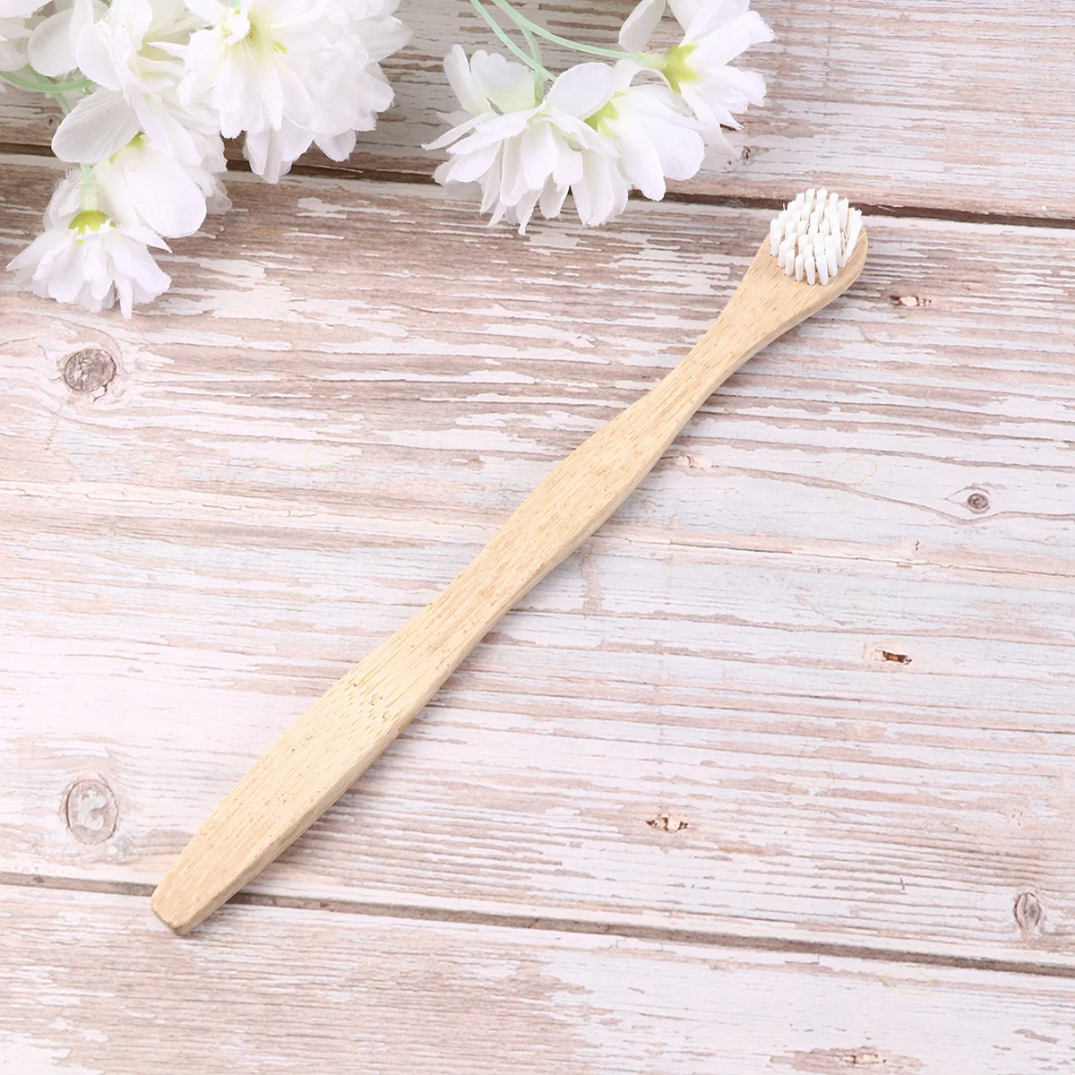 

4Pcs Premium Bamboo Toothbrush Tongue Cleaner 360 Degree Clean Gingival Tissue Protection White Tongue Brush