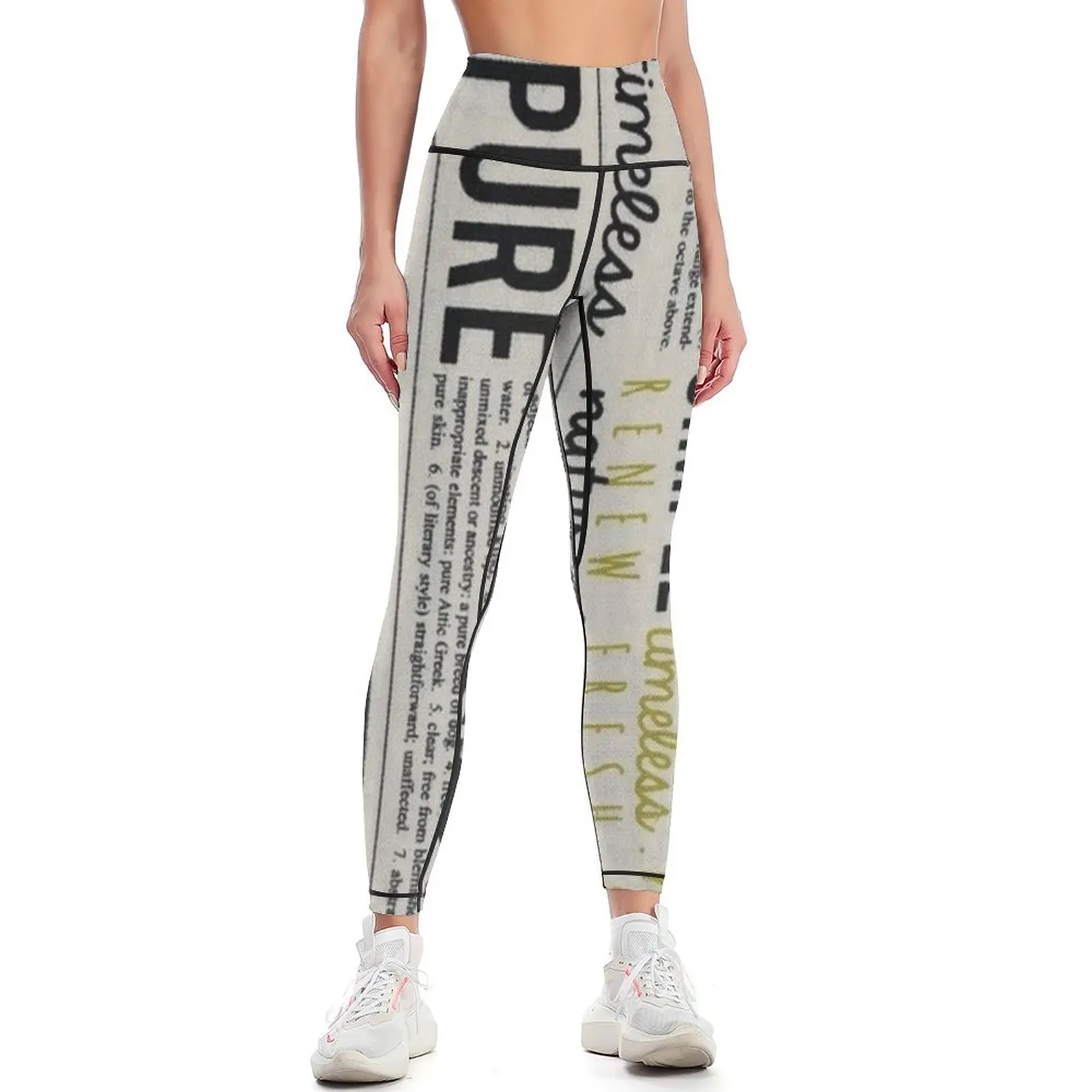 

Newspaper Leggings Jogger pants gym clothing Womens Leggings