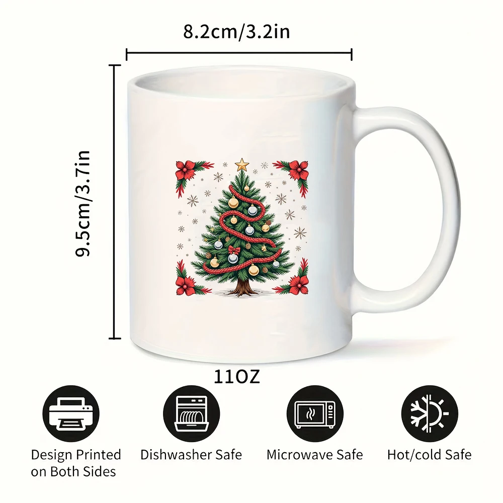 كوب شجرة عيد الميلاد الكرتوني سعة 11 أونصة للأطفال، كوب المشروبات الباردة والساخنة، هدية عيد الميلاد، كوب العائلة والمكتب #3