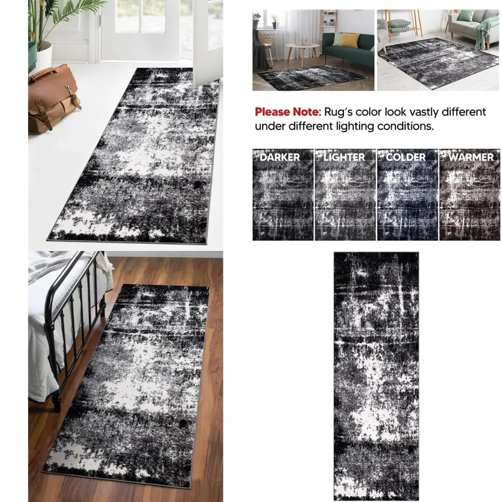 

Коврики Keen Home Design Area Runner — 2x12 не осыпающиеся, абстрактные дорожки для кухни, гостиной, спальни, столовой, прихожей