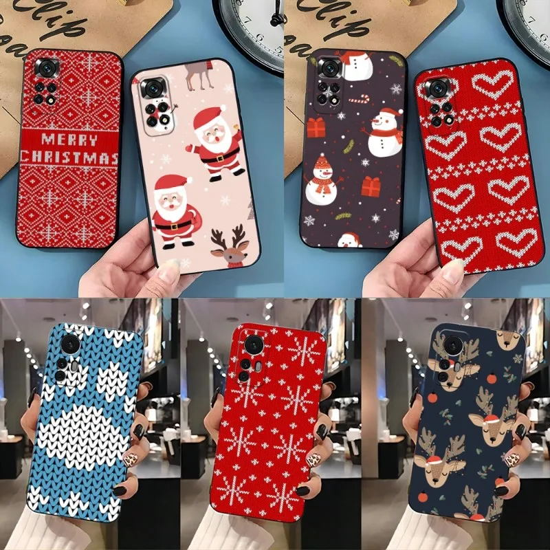 Christmas Santa Phone Case For Xiaomi Note 10Pro POCOF3 X3 GT M3 M4Pro X4Pro Redmi Note 11 11T 10 Pro Plus POCO X3 NFC Cover