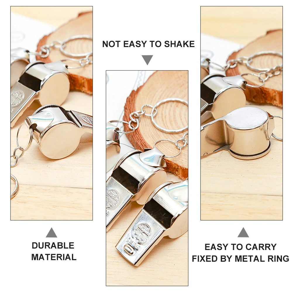 

10pcs Referee Metal Silver Bulk Practicing Whistle Official Durable Safety Outdoor Camping Portable Whistle Travel Gift
