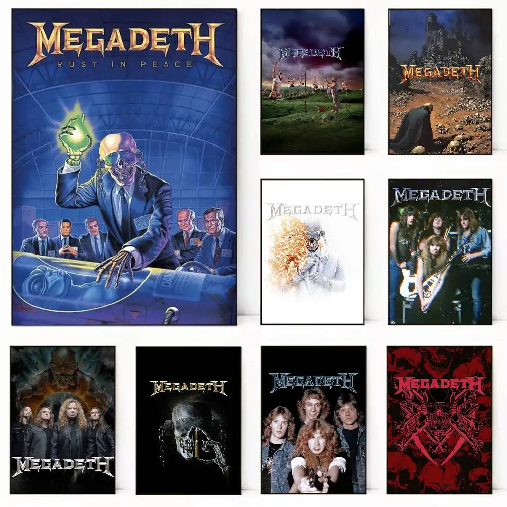 

Rock Band M-Megadeth Poster HD Quality Wall Art Retro Posters For Home Room Wall Decor Self Adhesive