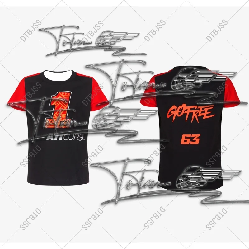 

No. 63 Classic T-shirt, Boy rider Casual T-shirt, motorcycle sports racing T-shirt, breathable and quick-drying for sports