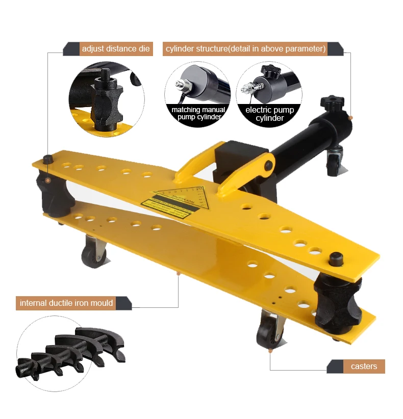 EMEADS Dwg Hydraulic Electric Stainless Steel Tube Bending Machine Manual Pipe Bender With Custom Voltage For 10-21T Output