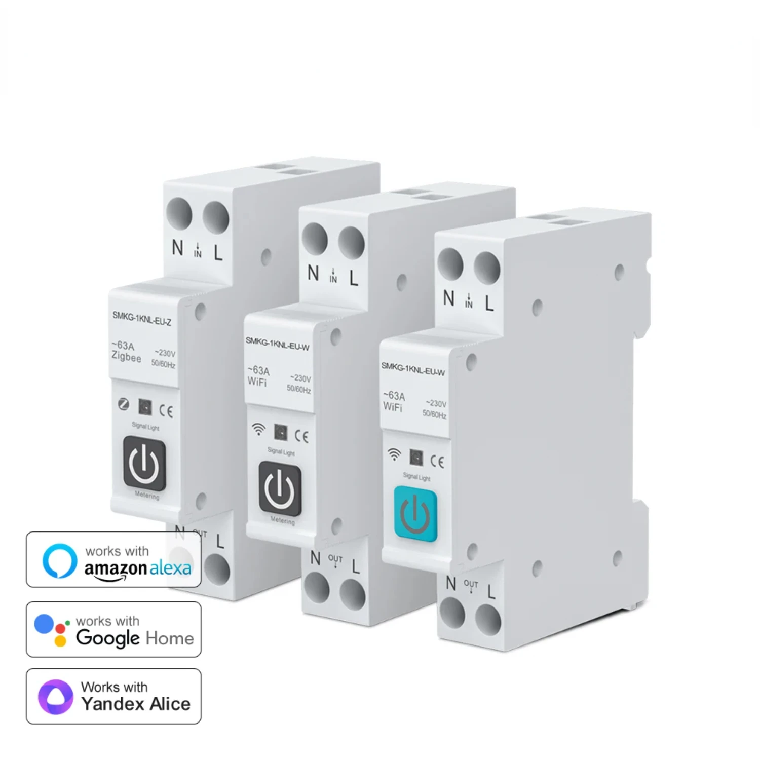 WiFi/ZigBee Smart Circuit Breaker พร้อมวัดแสงสําหรับสวิตช์ควบคุมระยะไกลไร้สายอัจฉริยะสําหรับ App