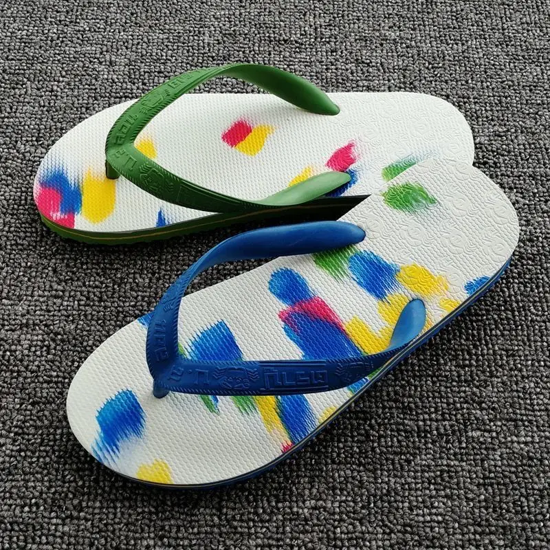 2026 New Design Men's Rubber Flip Flops Non-Slip Quick-Dry Lightweight Water-Resistant